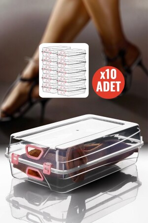 مجموعة من 10 صناديق تخزين الأحذية للمرأة - Nandy Home