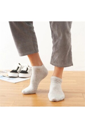 10 Paar mehrfarbige Baumwoll-Booties-Socken für Herren, knöchellang - 5