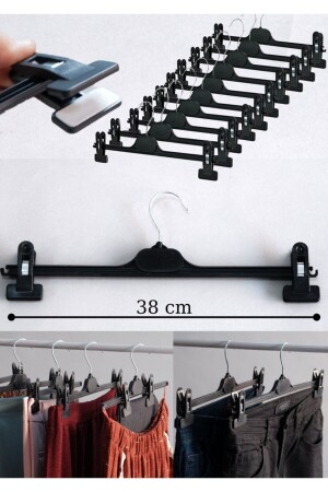 10 Stück Kunststoff-Aufhänger für Hosen und Röcke, PLSM-Aufhänger - 2