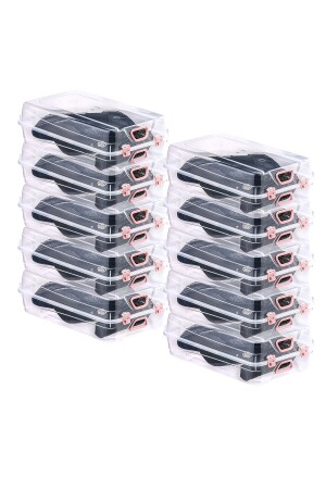 10-teilige transparente Damen-Schuhbox, atmungsaktiv, sicher, Schuh-Organizer - 1