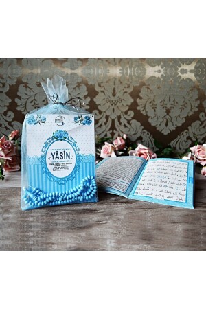 10-teiliger Tüllbeutel Yasin Part Book mit Perlen für Baby Boy, Stimmhören, Geburt, Mawlid-Geschenk, Blau 484484 - 4