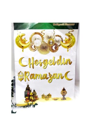 10-teiliges Deckenornament und Willkommens-Ramadan-Banner, Ramadan-Monats-Dekorationsset. - 2