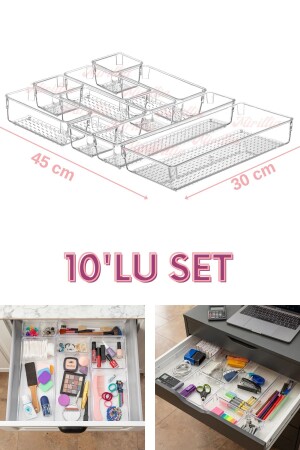 10-teiliges Organizer-Set, Badezimmer-Schmuck-Make-up-Organizer, Organizer-Organizer, Schubladen-Organizer T0904S230 - 1