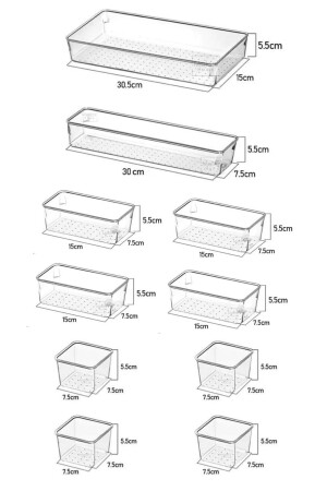 10-teiliges Organizer-Set, Badezimmer-Schmuck-Make-up-Organizer, Organizer-Organizer, Schubladen-Organizer T0904S230 - 4