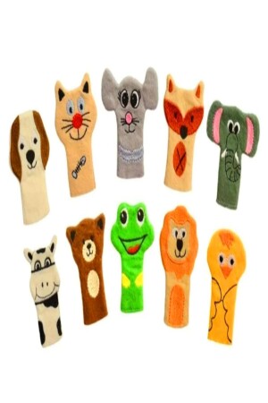 10-teiliges Tier-Fingerpuppen-Set PARMAKKUKLAX - 2