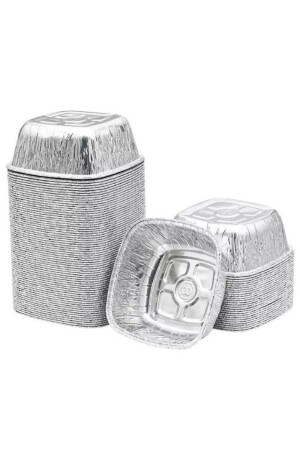 غلافات من المنتجات المعدنية - ألومنيوم بريز بودينغ حساء أشوراء كأس 100 قطعة 100 كأس - Yılca