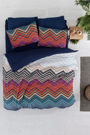 مجموعة من الغطاء المزدوج المزدوج من القطن 100٪ 1073 - BONJARDİNHOME