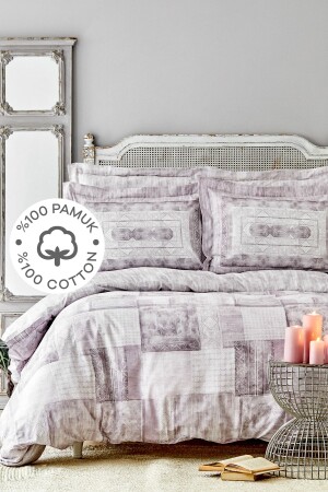 م.ن.ز-كاريل بلوم 100% القطن مزدوج غطاء غطاء مجموعة 200. 17. 01. 0108 - Karaca Home