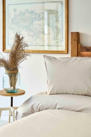 (منز) - العودة إلى البداية (بيج) 100% القطن الواحد غطاء الغطاء 200 مجموعة 18. 01. 0058 - Karaca Home