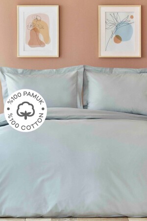 (منز) - العودة إلى الأزرق الأساسي 100٪ القطن الواحد غطاء الغطاء 200 مجموعة 18. 01. 0063 - Karaca Home