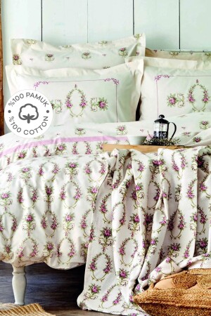 م.ن.ز-ألفيا مسحوق 100% القطن غطاء المزدوج 200 مجموعة 20. 01. 0471 - Karaca Home