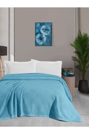 مـنـز-وافل بـبيكة، غطاء وافل، 100% قطن، خيط سميك، ناعم، مضاعف 220*240 شب7 - Mulberry