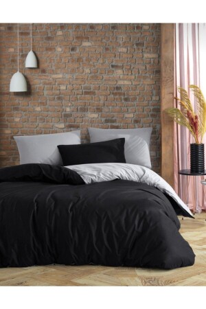 مجموعة غطاءات ملابس مزدوجة من القماش، 100٪ القطن الرمادي الأسود (4 وسادة) Sf92917 - FAAL