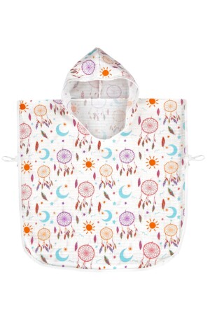 (منيز-مسلين) مغطى بنسبة 100٪ من القطن (بونشو) الطفل (بونشو) 4-7 سنوات (ميهريما) 8681235019382 - Lunanino