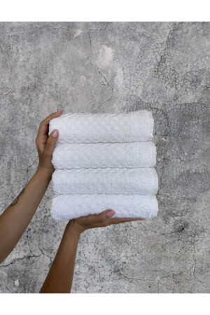 مـنـز شـال 100% القطن 50*90 سم جـاجـار مجموعة من 4 مناشف اليد والوجـه شـلبيـزـدام - SHAL HOME