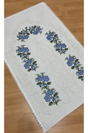 مـنـز-دوافـي القماش الخياطة الإيثامين المطريز 100% كريم القطن من الأقمشة*قماش صلاة زرقاء - Ayhanhome