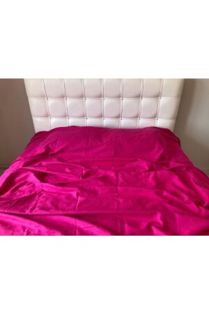 100 % Baumwoll-Piqué mit Feldmuster, King-Size-Größe, einfarbig, Fuchsia, 200 x 240 cm * 100 % Baumwoll-Piqué - Akfil Life