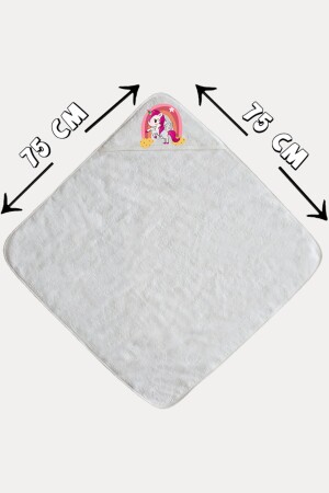 100 % Baumwolle – Baby-Handtuch-Pucktuch 75 x 75 cm – Baby-Badetuch BEBEKBANYO1 - 3