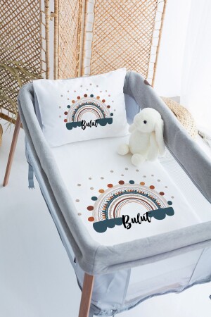 100 % Baumwolle, personalisiertes 70 x 120 Park-Bettbezug-Set - Lilabio