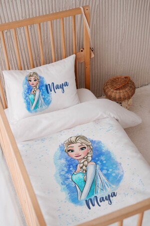 100 % Baumwollsatin, personalisierbar, 100 x 150 cm, Babybettwäsche, Bettbezug-Set Elsa - 2