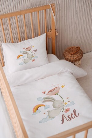 100 % Baumwollsatin, personalisiertes 100 x 150 Babybettwäsche-Bettbezug-Set TYC55WESZN169065840366477 - 2