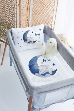 %100 Pamuk Isme Özel 70x120 Park Yatak Nevresim Takımı PRKYT43 - Lilabio