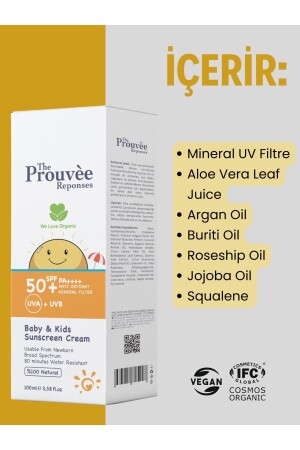 %100 Doğal 50 Spf Bebek Ve Çocuklar Için Organik Güneş Koruyucu Krem 100 ml - 4