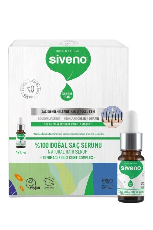 % 100 Doğal Bitkisel Yıpranmış Saçlar Ve Dökülen Saçlara Özel Onarıcı Bakım Serumu 4x10 ml - 3