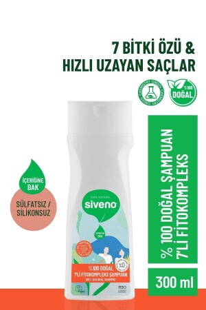 %100 Doğal Fitokompleks Şampuan 7 Değerli Bitki Yoğun Dökülme Karşıtı Dolgunlaştırıcı 300 ml - 1