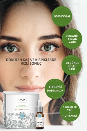 %100 Doğal Kaş Ve Kirpik Güçlendirici Serum Bitkisel Yoğunlaştırıcı Yoğun Bakım Yağı Vegan 10 ml - 7