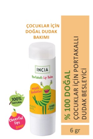 %100 Doğal Kids Dudak Besleyici Portakal Bitkisel Nemlendirici Dudak Bakım Kremi 6 G MINC-000078 - 2