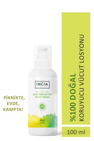 %100 Doğal Koruyucu Vücut Losyonu Sprey Yenidoğan Bebek Çocuk İçin Limon Okaliptus Vegan 100 ml MINC-000079 - 1