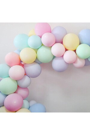 100 Macaron-Ballons und 5 Meter Ballonkette - 1