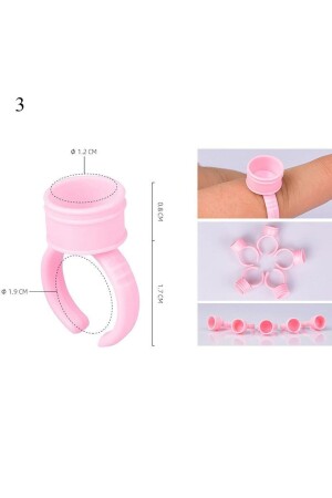 حلقة مصبغة من الميكروبلاجين - وردي 100 قطعة - حلقة مصبغة من المكياج الدائم - Pavone