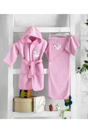 مجموعة ملابس حمام الأطفال من النوع المُرتدي 100% ملابس حمام الأطفال من القطن - mixibaby