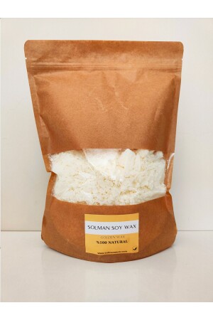 %100 Natural Soy Wax Pul Şeklinde Flake Vegan Organik Soya wax Doğal Kokulu Mum Yapma Malzemesi 1 KG - 1