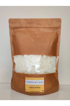 %100 Natural Soy Wax Pul Şeklinde Flake Vegan Organik Soya wax Doğal Kokulu Mum Yapma Malzemesi 1 KG - 4