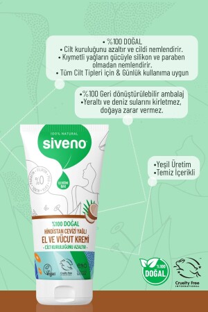 100 % natürliche Hand- und Körpercreme, Kokosnuss-Avocado, intensive feuchtigkeitsspendende Reparatur, vegan, 50 ml - 8