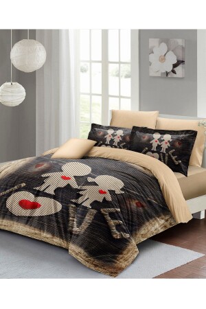 يوم الحب من قبل (مينز) ، غطاء ملابس مزدوجة (كوبيت) ، 100٪ (باتون ساتين) - Monohome