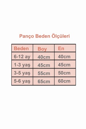 %100 Organik Pamuk Müslin Çocuk Panço, Oeko-tex Sertifikalı, Tek Katlı tkmp - 3