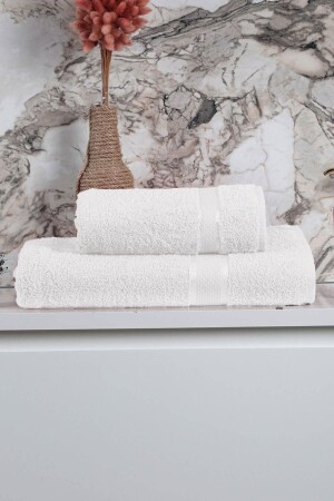 %100 Pamuk 2 Parça Kadın-erkek Banyo Duş Hamam Havlu Seti 90x150 Cm MH01123 - Mira Home