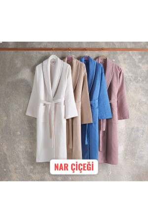 %100 Pamuk Bayan-Erkek Extra Yumuşak Pike Bornoz Şal Yaka BORNOZ - Oyali Textile