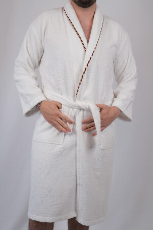 %100 Pamuk Biyeli Özel Tasarım Ekstra Yumuşak Erkek Bornoz dop13520117igo - Homelover