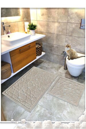 MNZ-100% قطن نسيج غطاء المطبخ مجموعة - غطاء غطاء الزجاج مجموعة من 2 60x100 - 60x50 - Cottoncrafty