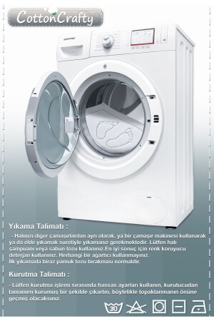 %100 Pamuk Dokuma Banyo Paspas Seti- Banyo Halısı Şerit 2 Li Set 60x100 - 60x50 - 5