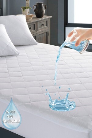 %100 Pamuk Kapitoneli Sıvı Geçirmez Alez - Pamuxu Home