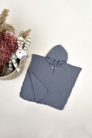 %100 Pamuk Müslin Çocuk Panço, Oeko-tex Sertifikalı, Iki Katlı Müslin bebekpancoo - la mure baby