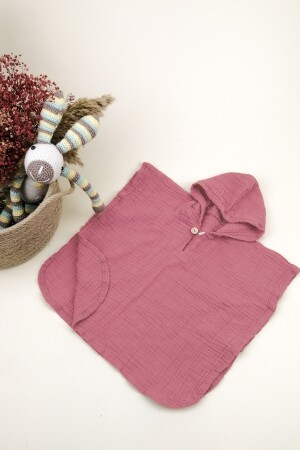 %100 Pamuk Müslin Çocuk Panço, Oeko-tex Sertifikalı, Iki Katlı Müslin bebekpancoo - la mure baby