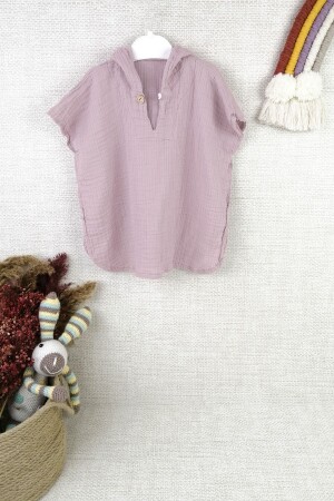 %100 Pamuk Müslin Çocuk Panço- Oeko-tex Sertifikalı- Iki Katlı Müslin - La Mure Baby