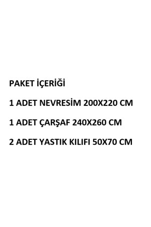 %100 Pamuk Ranforce Çift Kişilik Nevresim Takımı LH0462 - 4